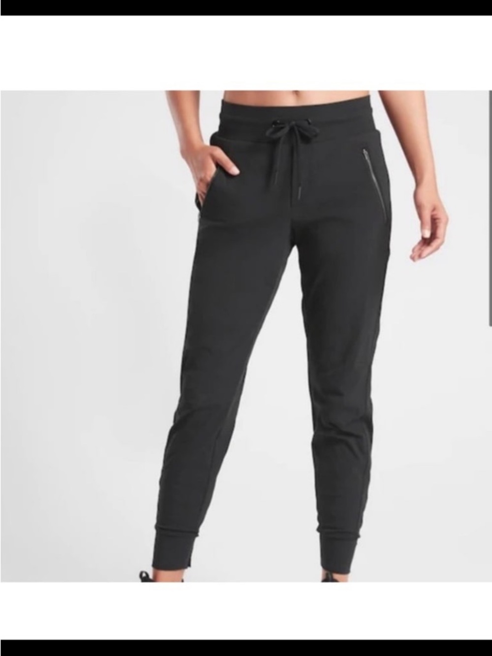 Athleta Trekkie North Joggers Black Womens SZ 10 Hiking Travel Adventure Pants